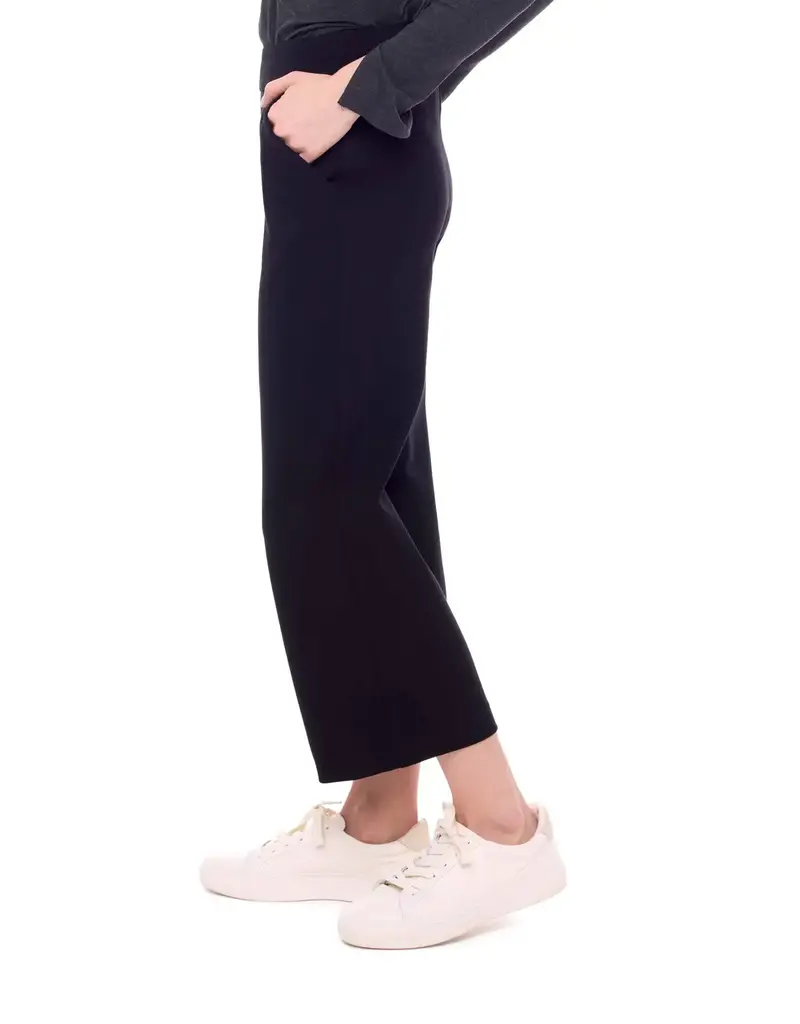 Up! Solid Ponte Wide Leg Crop Pants