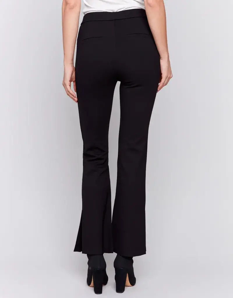 Charlie B Flare Ponte Pants with Side Slits