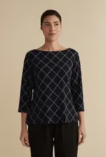 Cut Loose 3/4 Sleeve Aline Boatneck Top