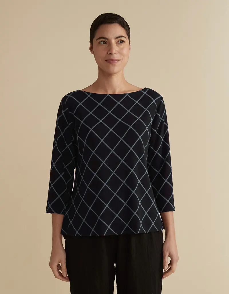 Cut Loose 3/4 Sleeve Aline Boatneck Top