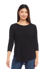 Karen Kane 3/4 Sleeve Shirttail Top