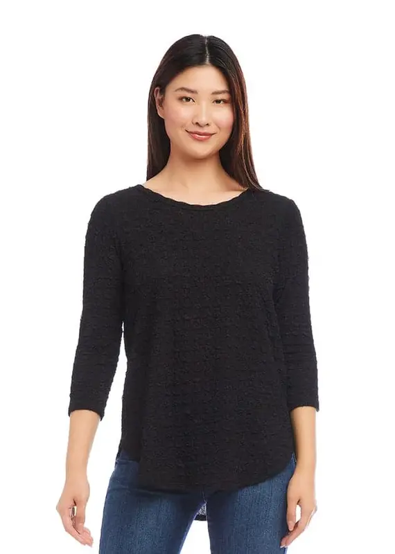 Karen Kane 3/4 Sleeve Shirttail Top