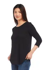 Karen Kane 3/4 Sleeve Shirttail Top