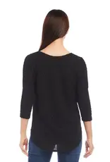 Karen Kane 3/4 Sleeve Shirttail Top