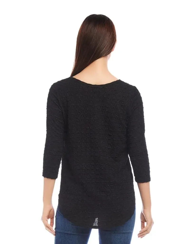 Karen Kane 3/4 Sleeve Shirttail Top