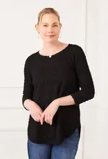 Karen Kane 3/4 Sleeve Shirttail Top