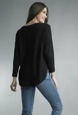 Tempo Paris Back Button Sweater