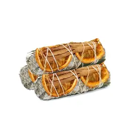 Designs By Deekay White Sage, Cinnamon & Orange Smudge Stick Bundles