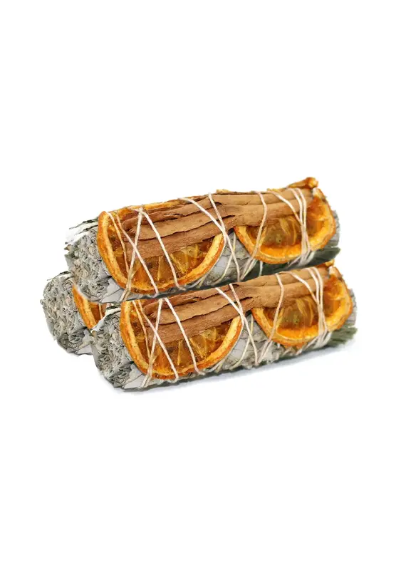 Designs By Deekay White Sage, Cinnamon & Orange Smudge Stick Bundles