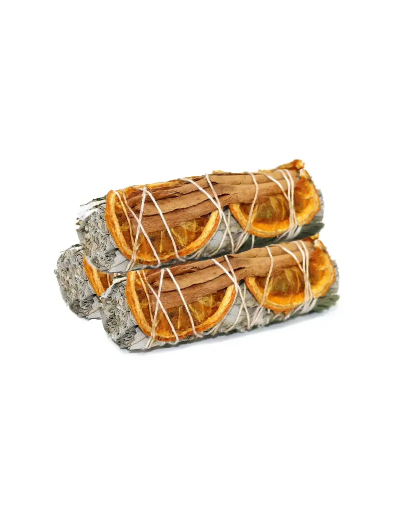 Designs By Deekay White Sage, Cinnamon & Orange Smudge Stick Bundles