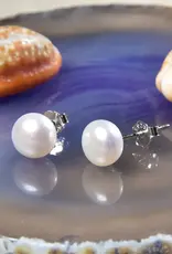 IST Jewelry Pearl Post Stud Earrings