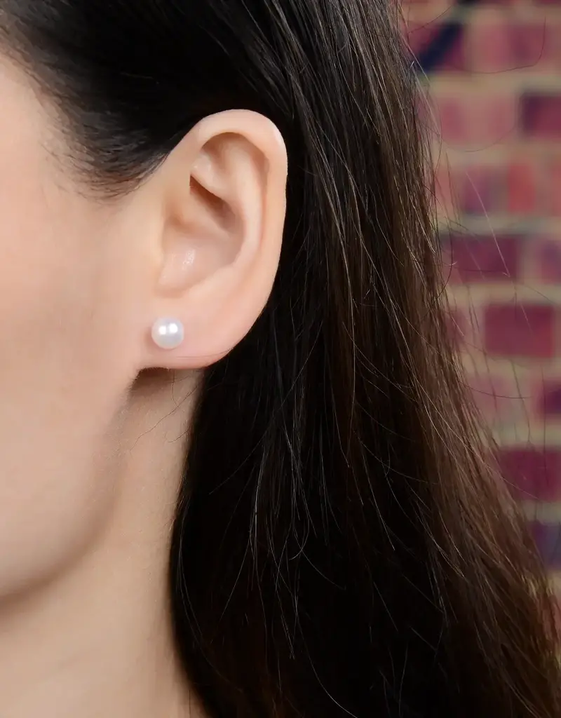 IST Jewelry Pearl Post Stud Earrings