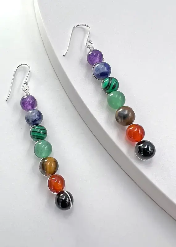 IST Jewelry 7 Chakra Drop Earrings