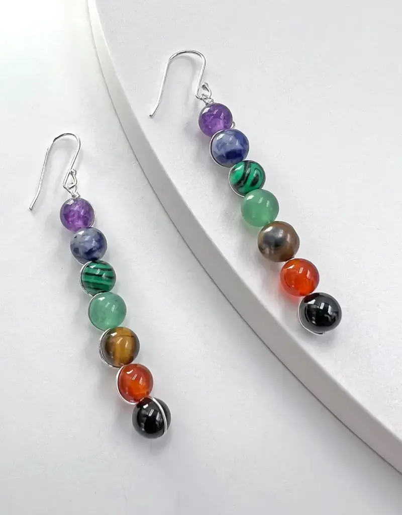 IST Jewelry 7 Chakra Drop Earrings
