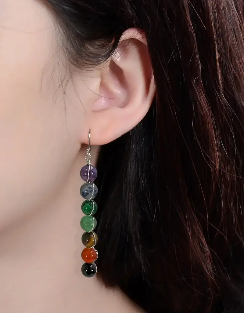 IST Jewelry 7 Chakra Drop Earrings