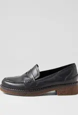 Django & Juliette Ghazia Black Leather Loafers