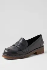 Django & Juliette Ghazia Black Leather Loafers