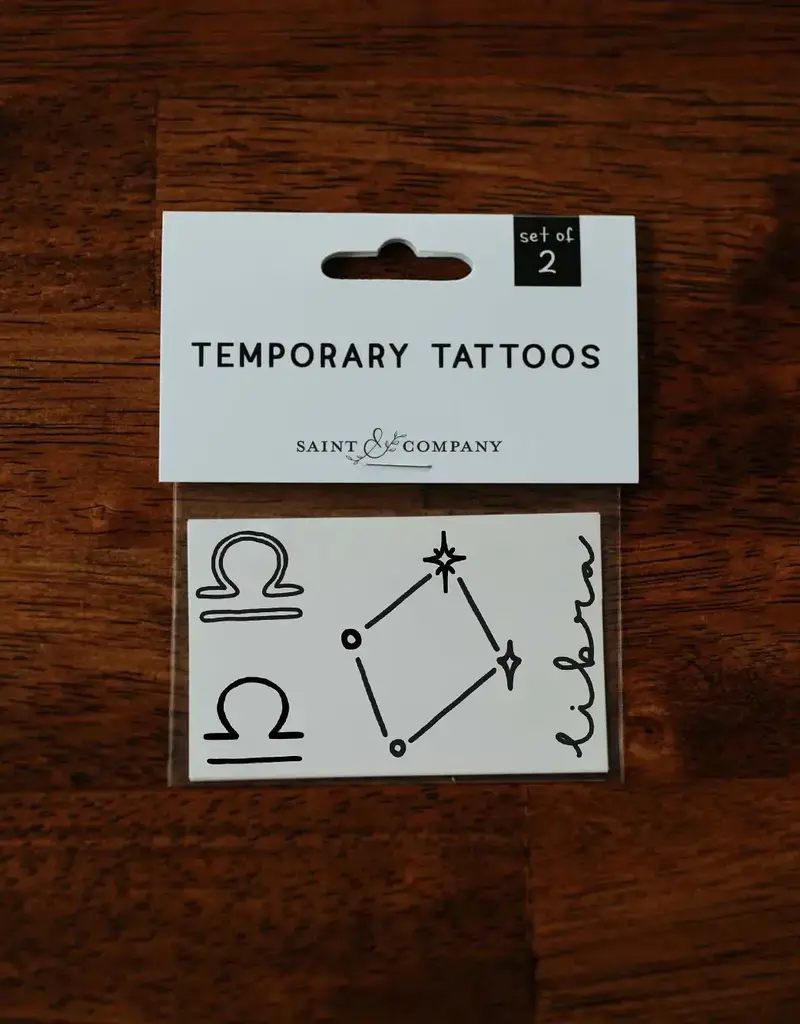 Saint & Company Zodiac Collection Temporary Tattoos