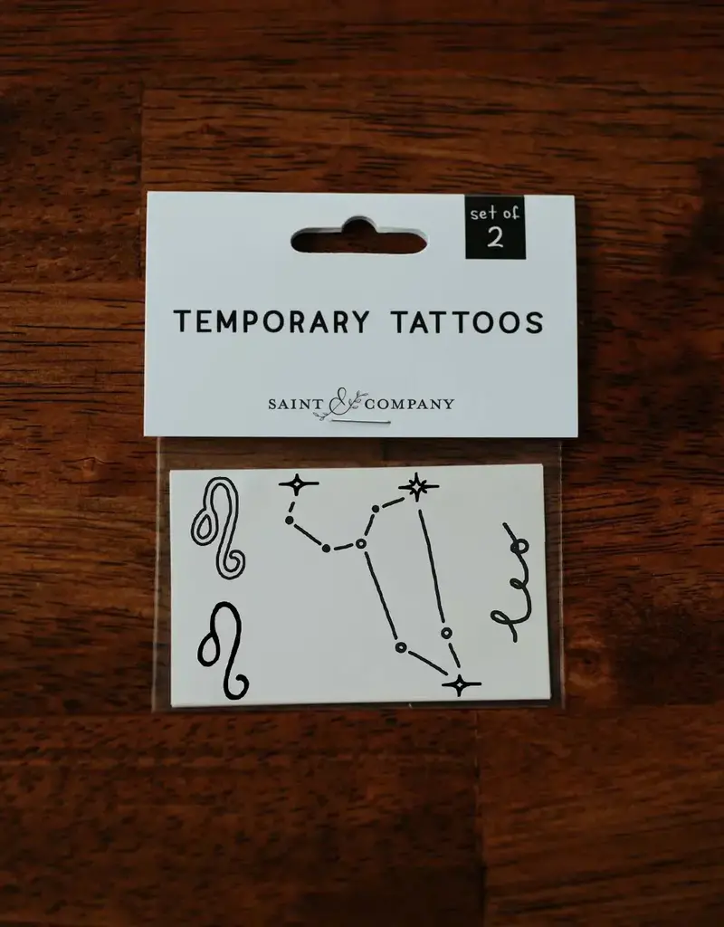 Saint & Company Zodiac Collection Temporary Tattoos