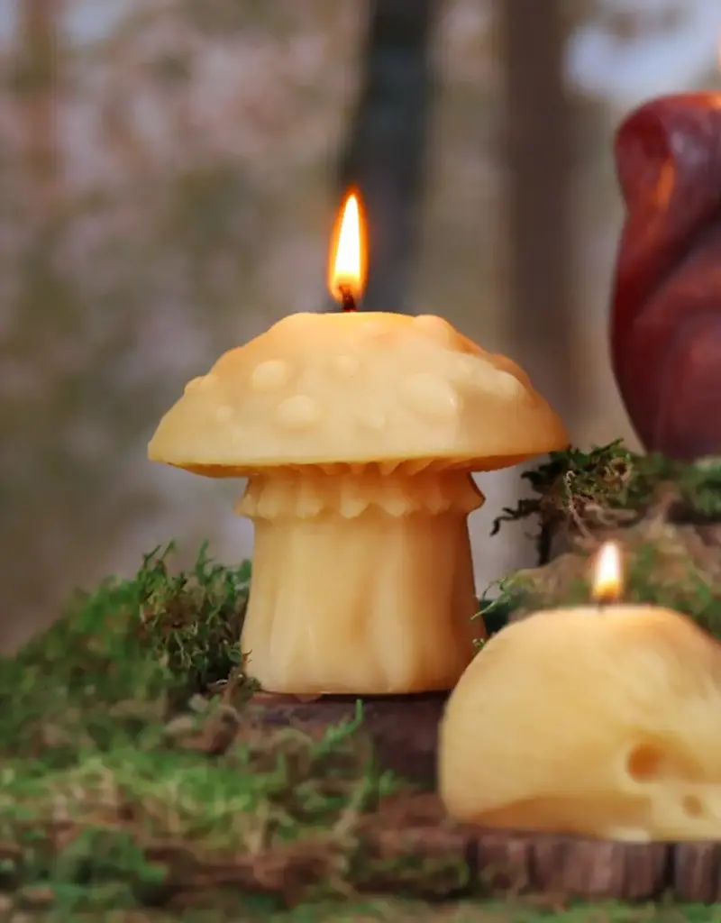 Big Dipper Wax Works Beeswax Amanita Mushroom Candle