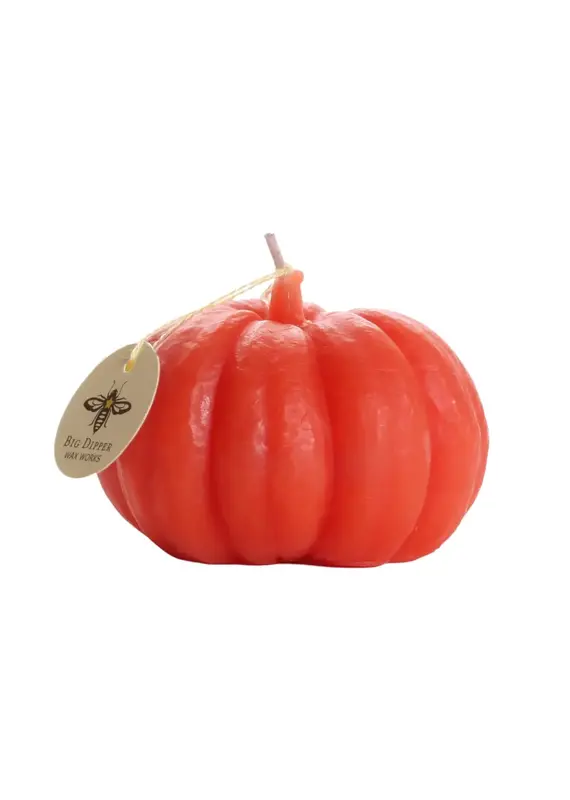 Big Dipper Wax Works Small Beeswax Pumpkin Candle