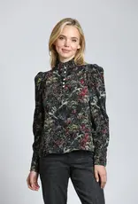 APNY Puff Sleeve Blouse With Ruched Detail