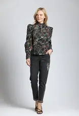 APNY Puff Sleeve Blouse With Ruched Detail