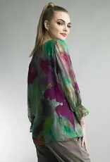 Tempo Paris V-Neck Button Keyhole Top