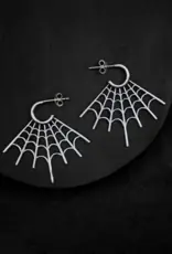 Nina Designs Sterling Silver Spiderweb Post Earrings