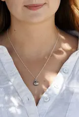 Nina Designs Sterling Silver 18 Inch Pumpkin Charm Necklace