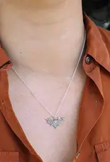 Nina Designs Sterling Silver Bat Necklace with Bronze