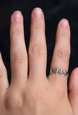 Nina Designs Sterling Silver Five Skull Ring