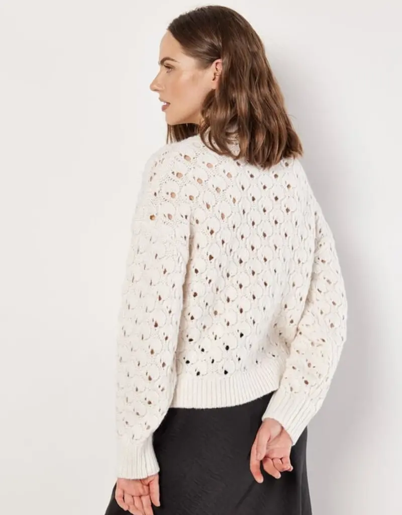 Apricot Chunky Pointelle Sweater