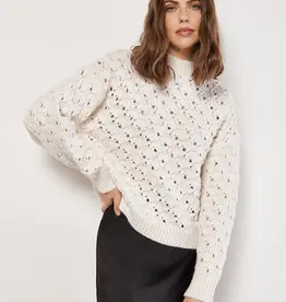 Apricot Chunky Pointelle Sweater