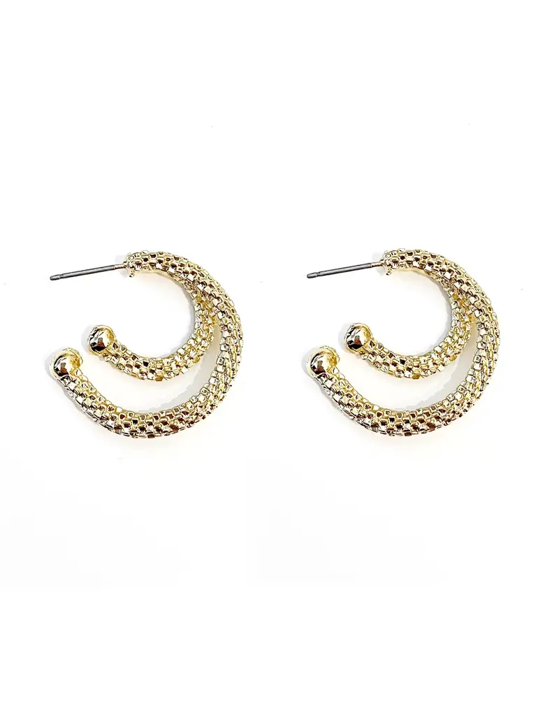 Marlyn Schiff Layer Mesh Post Hoop Earrings