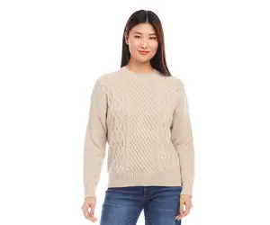 Karen Kane Cable Knit Sweater - Coyote Moon