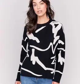 Charlie B Jacquard Ottoman Cotton Sweater
