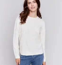 Charlie B Embroidered Round Hem Sweater