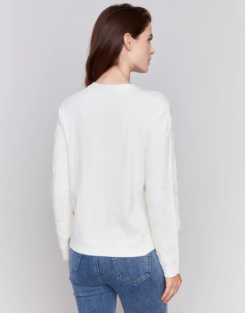 Charlie B Embroidered Round Hem Sweater