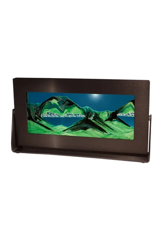 Exotic Sands Black Anodized Metal Medium Moving Sand Art Picture