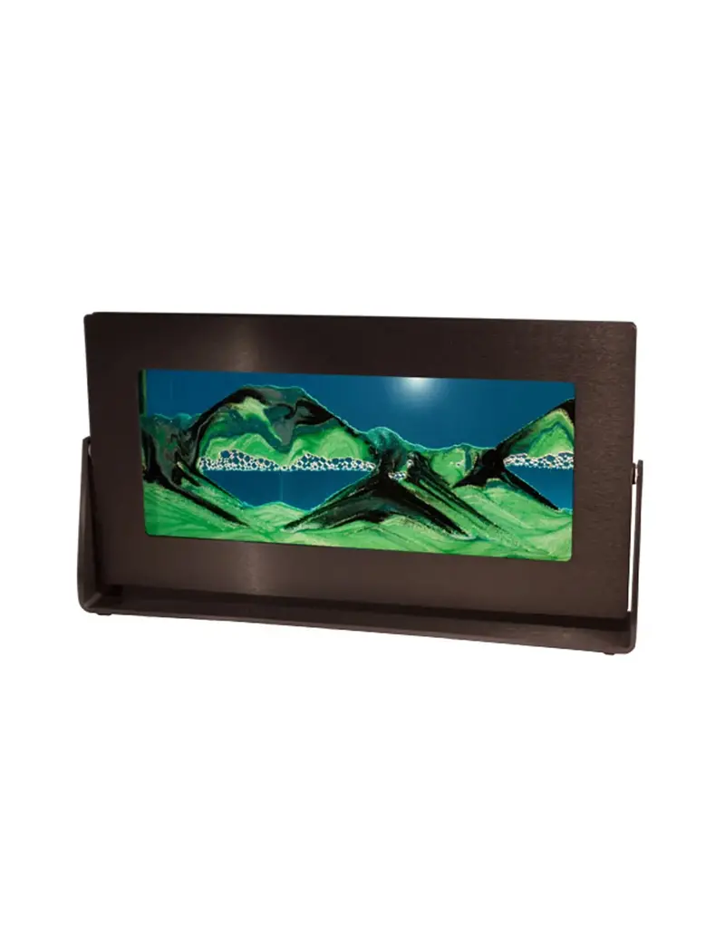 Exotic Sands Black Anodized Metal Medium Moving Sand Art Picture