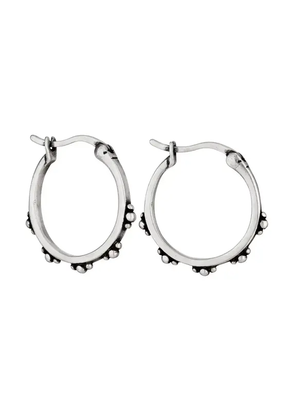 Tiger Mountain Wyoming Sterling Silver Hoop Earrings