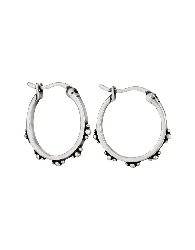 Tiger Mountain Wyoming Sterling Silver Hoop Earrings