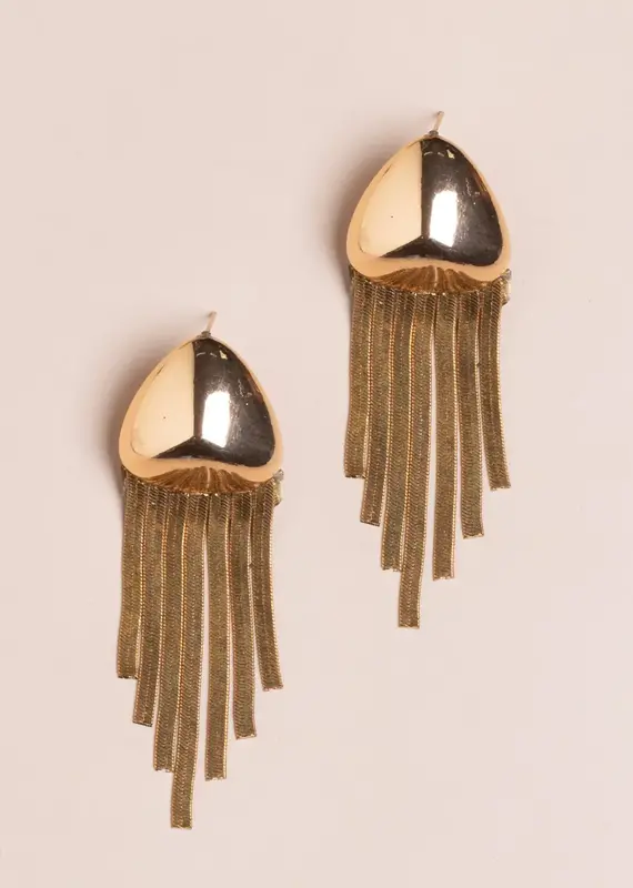 Nakamol Chicago Gold Squid Fringe Earrings