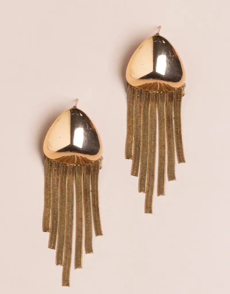 Nakamol Chicago Gold Squid Fringe Earrings