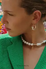 Nakamol Chicago White Pearl Gold Mix Necklace