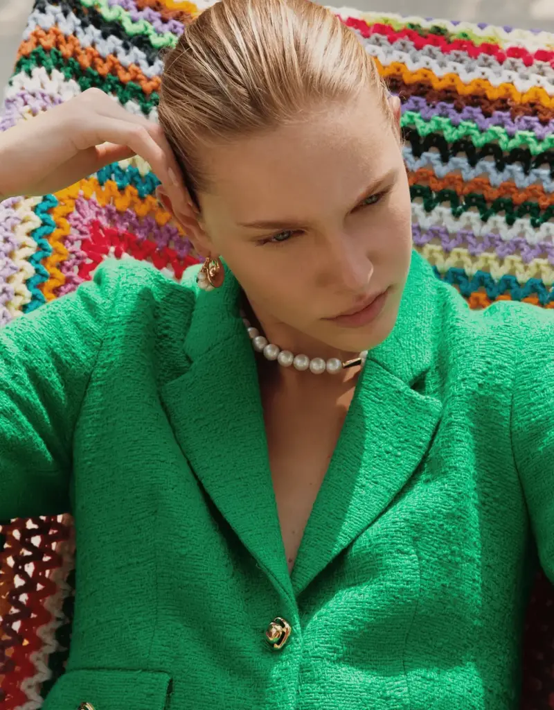 Nakamol Chicago White Pearl Gold Mix Necklace