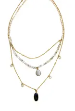 Nakamol Chicago Triple Layer Charm Necklace