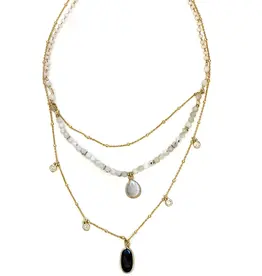 Nakamol Chicago Triple Layer Charm Necklace