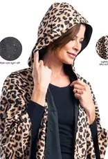 RainCaper Black and Leopard Rain & Travel Cape